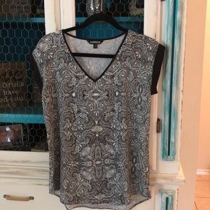 Black paisley blouse